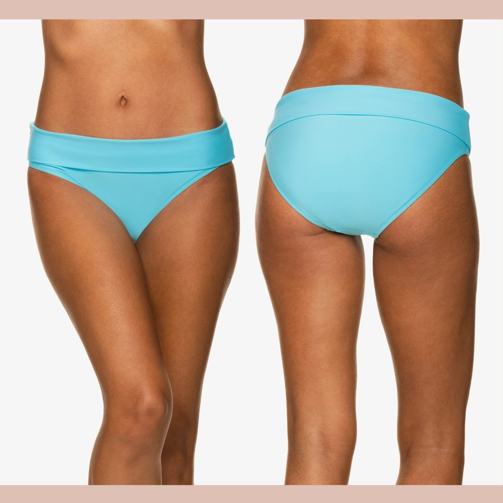 NWT $96 Helen Jon [ Medium ] Convertible Hipster Bikini Bottom in Sky Blue U1280
